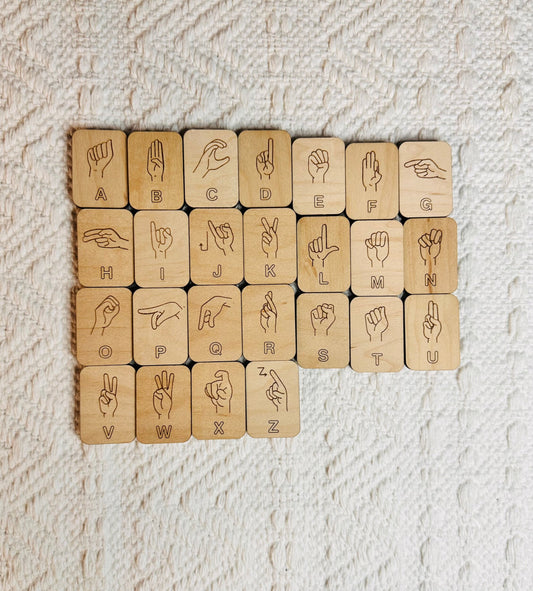 Wooden Sign Language puzzle